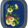 Поднос "Полевые цветы на синем фоне" 26*22 см, арт. А-6.46