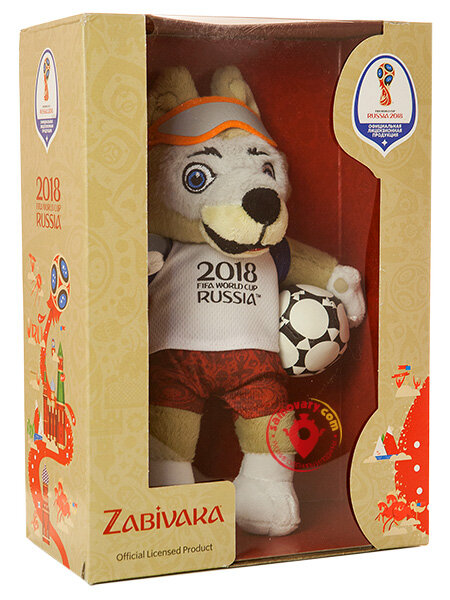 Волк Забивака талисман FIFA 2018 24 см в подарочной коробке