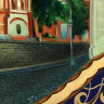 Поднос с росписью "Собор Василия Блаженного" в подарочном футляре, люкс