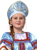 Кокошник голубой "Девичий"