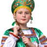 Кокошник зеленый "Девичий"