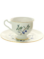 Чашка с блюдцем чайная форма Айседора рисунок Голубика ИФЗ