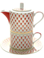 Подарочный набор для чая форма Соло рисунок Сетка блюз ИФЗ